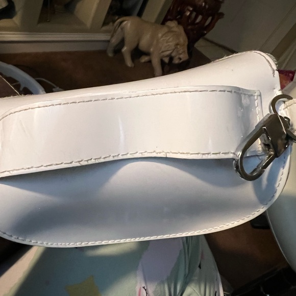 White frame brown tint lens authentic Just Cavalier with JC rhinestones sunnies - Picture 12 of 12